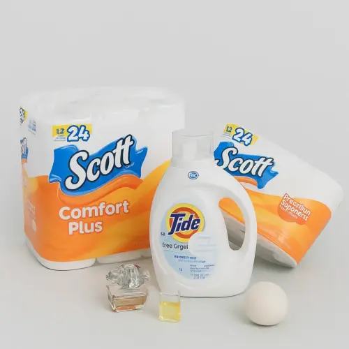 Complete Laundry & Cleaning Set – Paper Towels, Detergent,