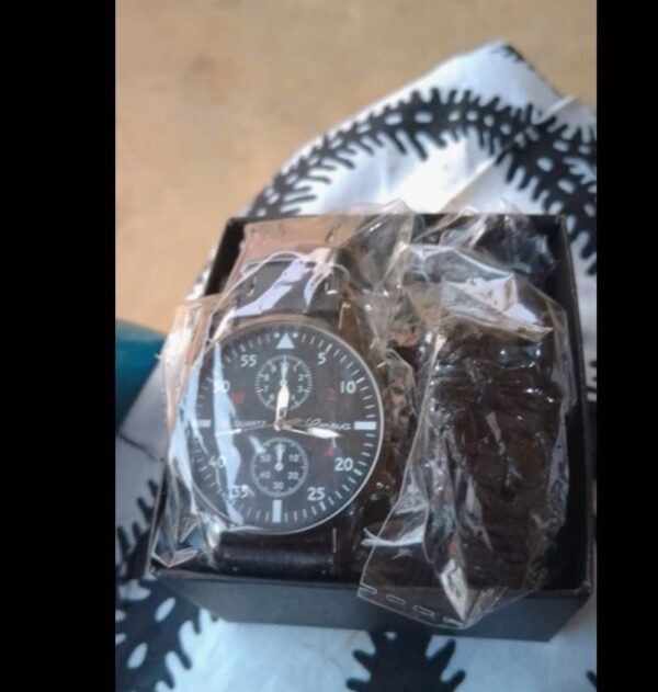 Classic Black Chronograph Watch